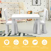 Toddler multi-activity table and chair set in white, made from safe PP materials, perfect for play and study.