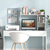 3-Tier Multipurpose Desk Bookshelf with 4 Shelves-White - Gallery View 1 of 10