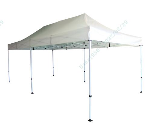 Pop-up patio folding canopy tent in white, 10 x 20 feet, with heavy-duty frame and UPF 50+ sun protection for outdoor.