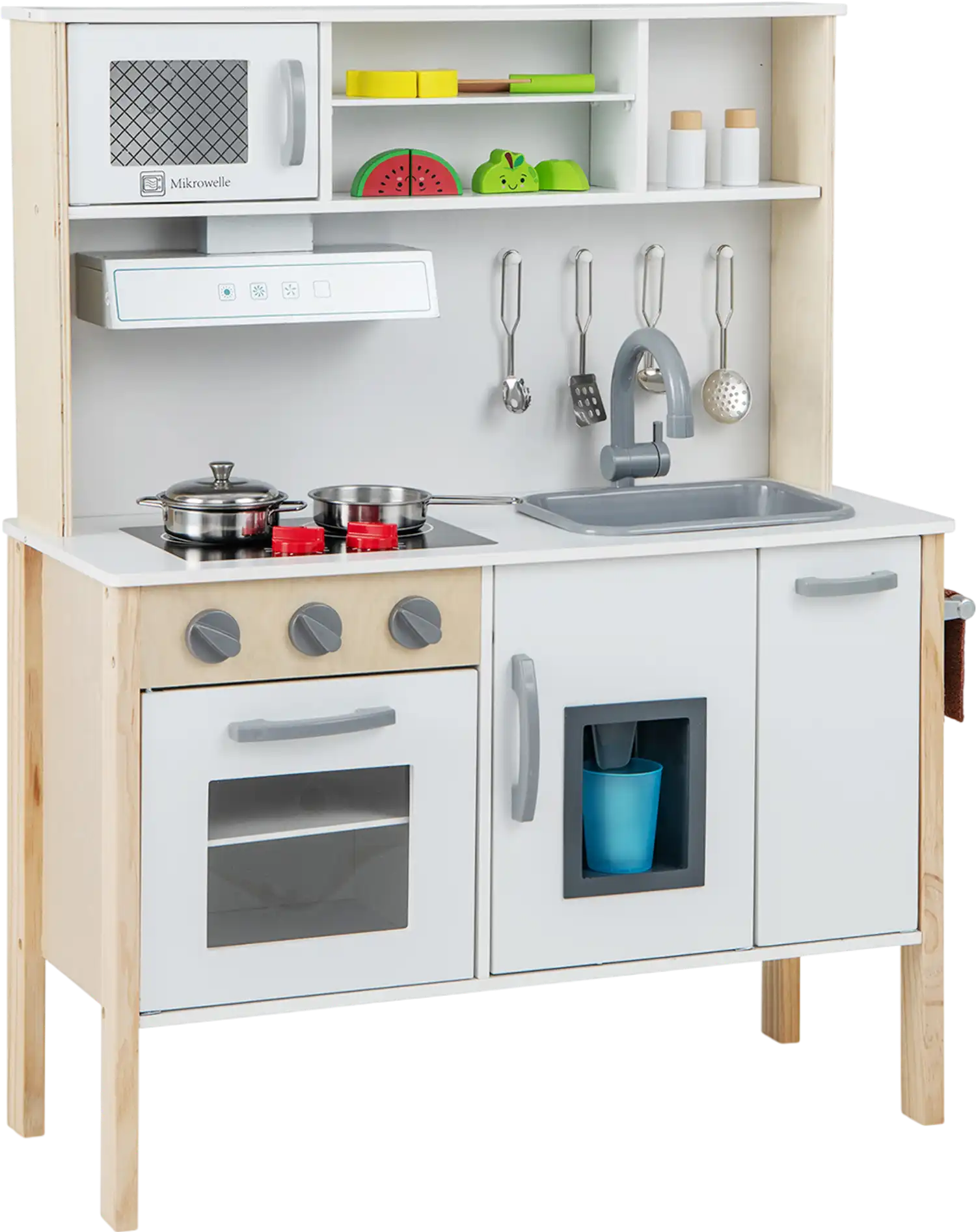 Costway Wooden Pretend Play Kitchen Set for Toddlers 75234198 New