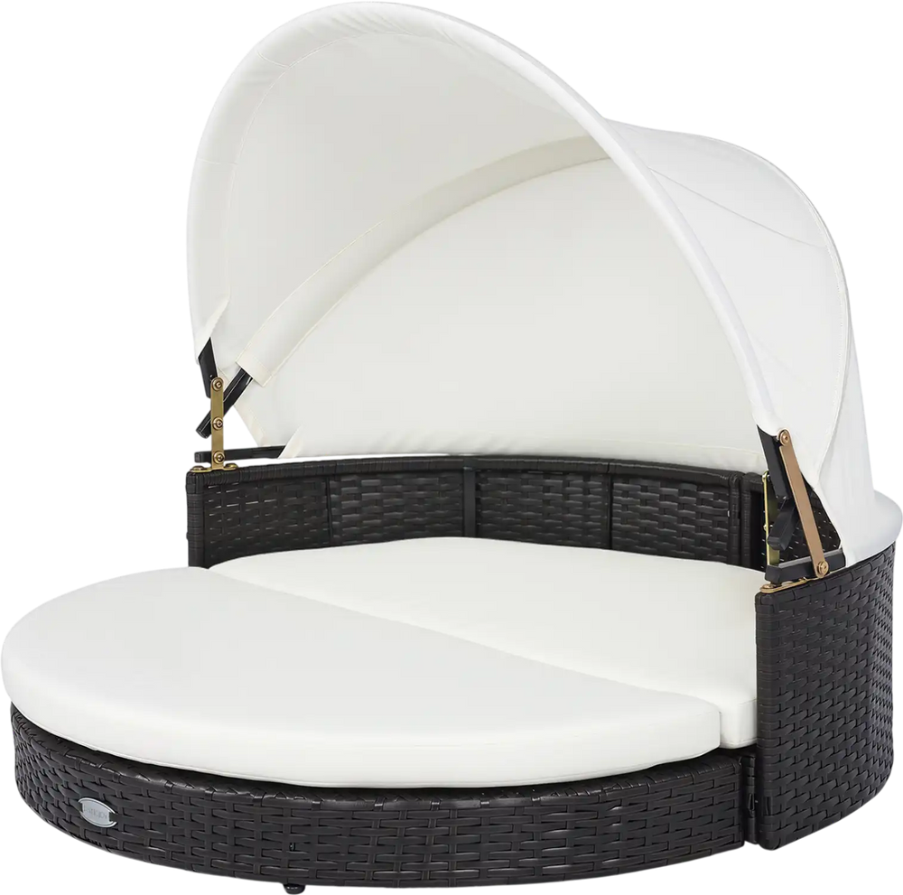Wicker dog house featuring a fold-flat design and soft cushion, ideal for easy transport and space-saving storage.