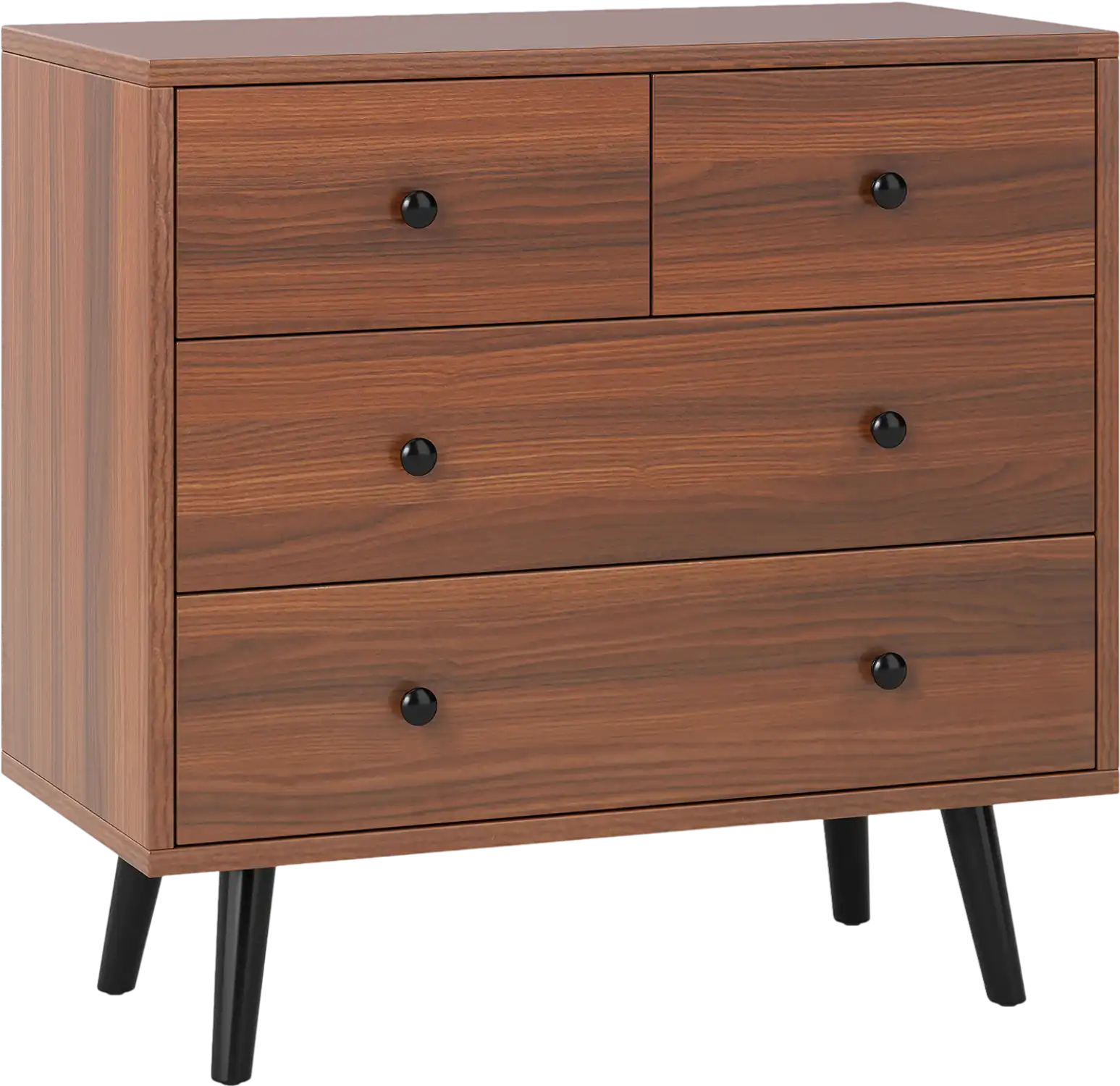 Costway Wide Wooden 4-Drawer Bedroom Dresser 19415165 New