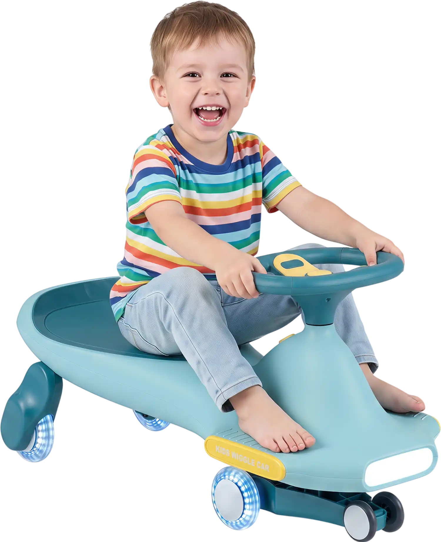 Costway Kids Wiggle Car LED Flashing Wheels Ride-On 31229415 New