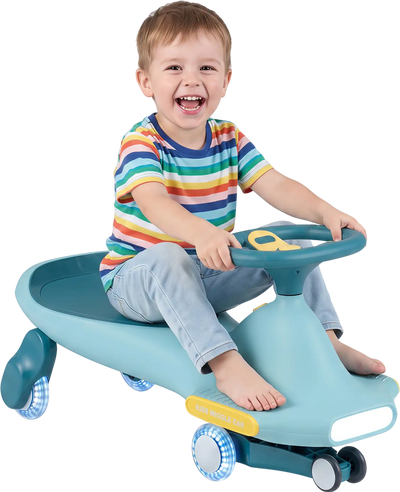 Costway Kids Wiggle Car LED Flashing Wheels Ride-On 31229415 New