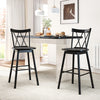 Set of 2 Windsor Bar Stool with Ergonomic Backrest and Footrests-29 inches - Gallery View 1 of 8