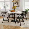 Windsor dining chair set of 4 in sleek black finish, featuring ergonomic design for comfort, perfect for kitchens or.