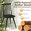 Windsor dining chair in black with ergonomic spindle back, made from 100% natural rubber wood, ideal for dining rooms.