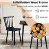 Windsor dining chair set with spindle back design, sturdy rubber wood frame, perfect for dining rooms or restaurants.