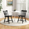 Windsor Dining Chairs Set of 2 with Curved Spindle Back-Black - Gallery View 1 of 9