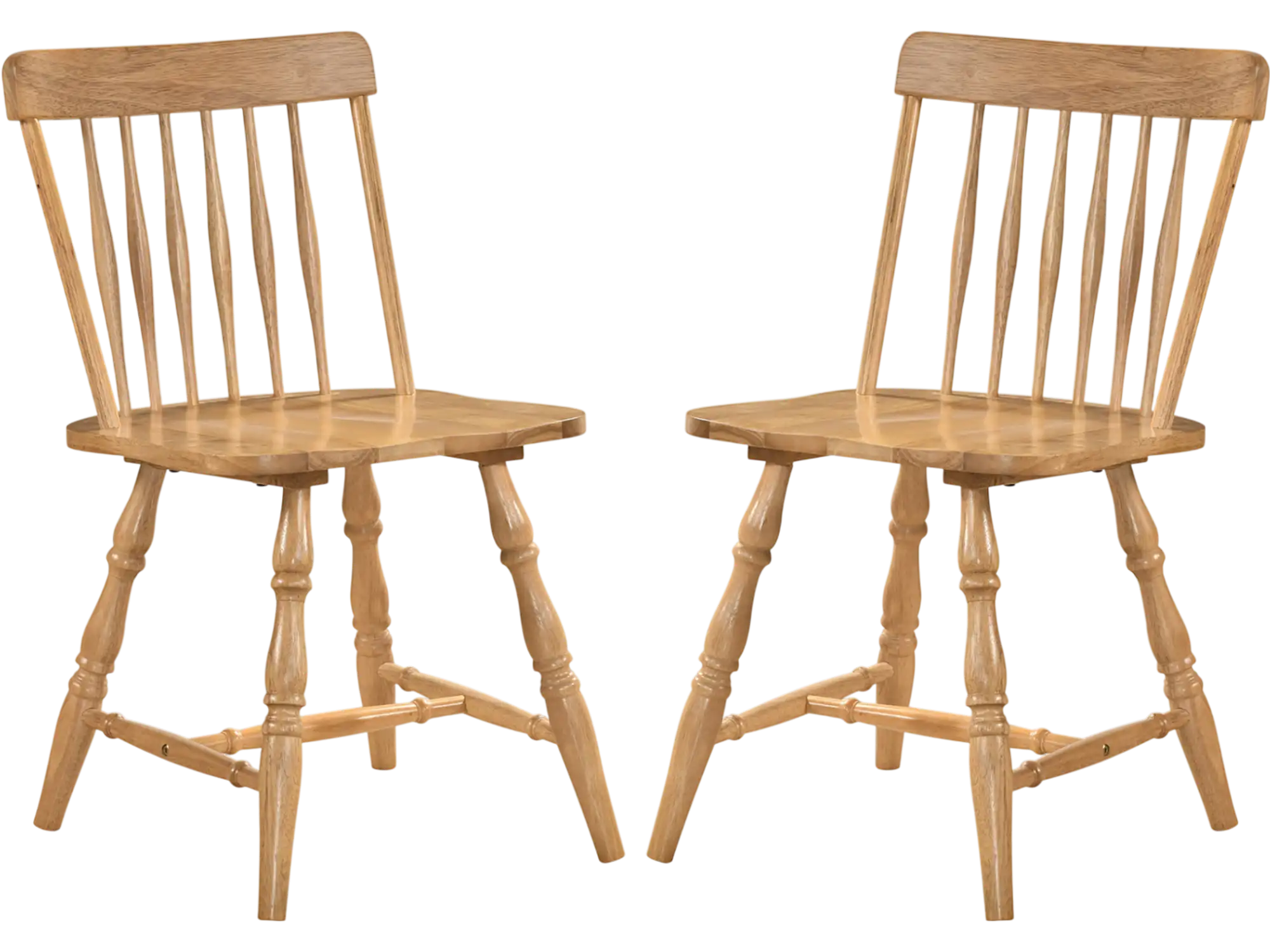 Costway Windsor Dining Chairs Set of 2 Curved Spindle Back 72126525 New