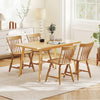Windsor Dining Chairs Set of 4 with Curved Spindle Back-Natural - Gallery View 1 of 9