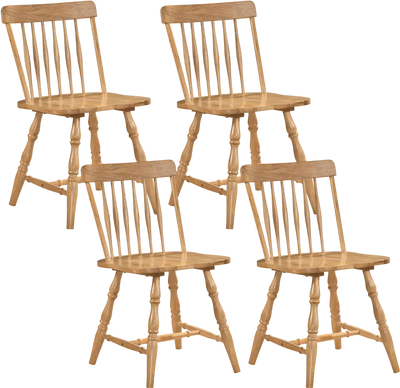 Costway Windsor Dining Chairs Curved Spindle Back Set of 4 63561022 New