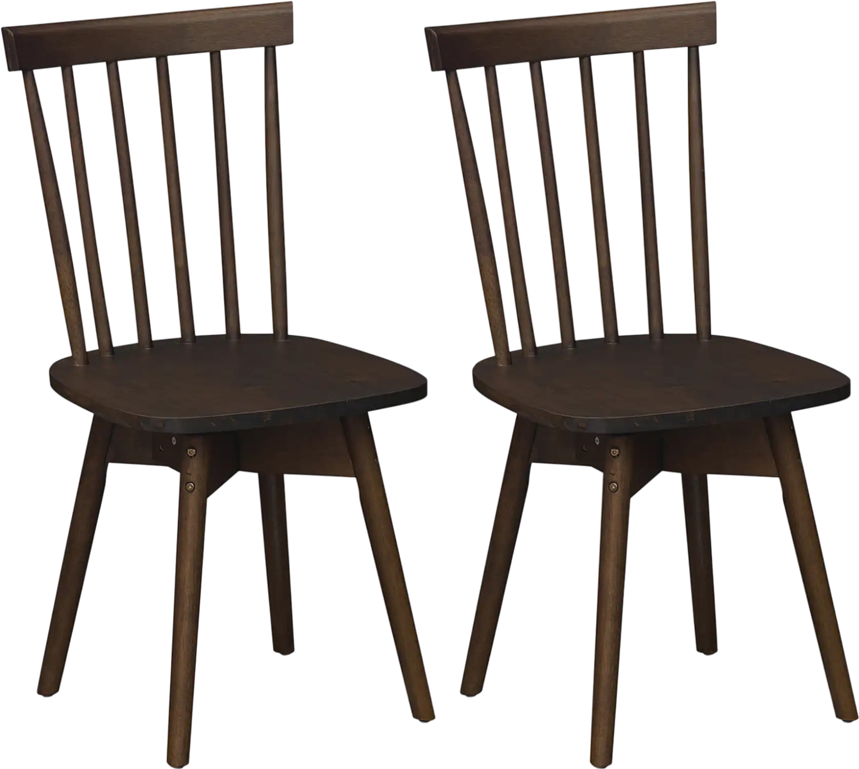 Costway Windsor Swivel Dining Chairs Set of 2 Rubber Wood Kitchen Chair 17819057 New
