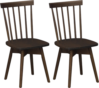Costway Windsor Swivel Dining Chairs Set of 2 Rubber Wood Kitchen 17819057 New