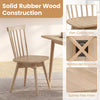 Windsor dining chair with solid rubber wood construction and swivel seat, designed for comfort and stability in.