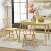 Windsor Style Armless Chairs with Solid Rubber Wood Frame-Natural - Gallery View 1 of 9