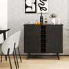 Modern Wine Bar Buffet Cabinet with 6-Bottle Wine Rack-Black - Gallery View 1 of 10