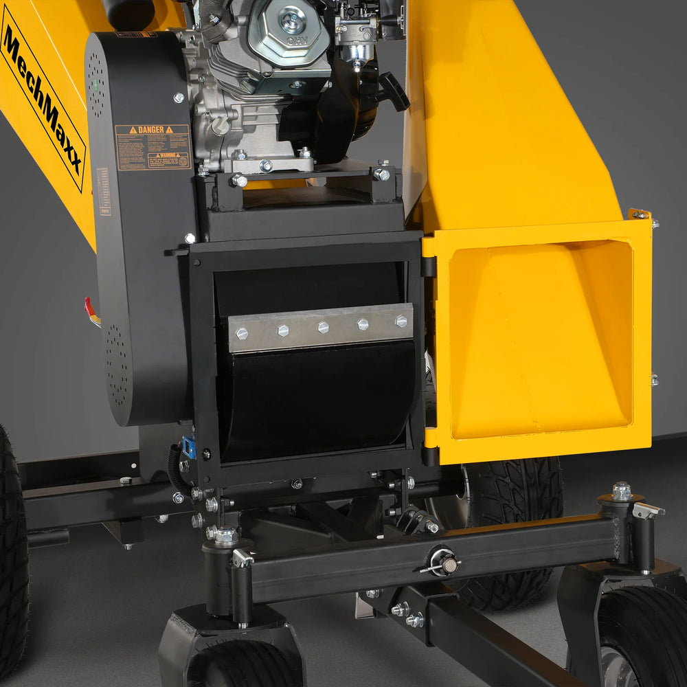 6 inch E-start Zonsen 420cc 13.4hp Gas Powered 4 - Wheel Drum Wood Chipper with Taillight ,  B150