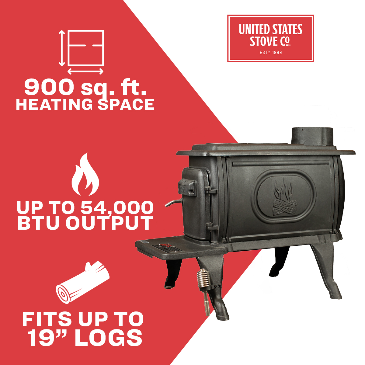 US Stove Company US1269E Wood Stove - Thumbnail 5