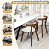 Wood dining chair set of 2 with padded seat and curved backrest, perfect for dining rooms, studies, and restaurants.