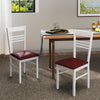 Wood Dining Chairs Set of 2 with Rubber Wood Frame-White - Gallery View 1 of 9