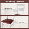 High backrest and wide seat of wood dining chair set provide comfort and support for relaxed seating in any space.
