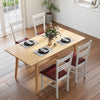 Wood Dining Chairs Set of 4 with Rubber Wood Frame-White - Gallery View 1 of 9