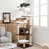 7-Layer Wooden Cat Tree Tall Cat Tower with Sisal Posts and Condo-Brown - Gallery View 1 of 10