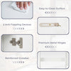 Close-up of premium metal hinges and anti-toppling devices on the Wood Over the Toilet Bathroom Space Saver in white.