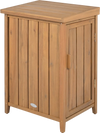 Wood Package Delivery Box with Openable Lid and Removable Shelf for Garden