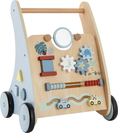 Costway Wooden Baby Push Pull Walker Multi-Activity Learning Center 91364758 New