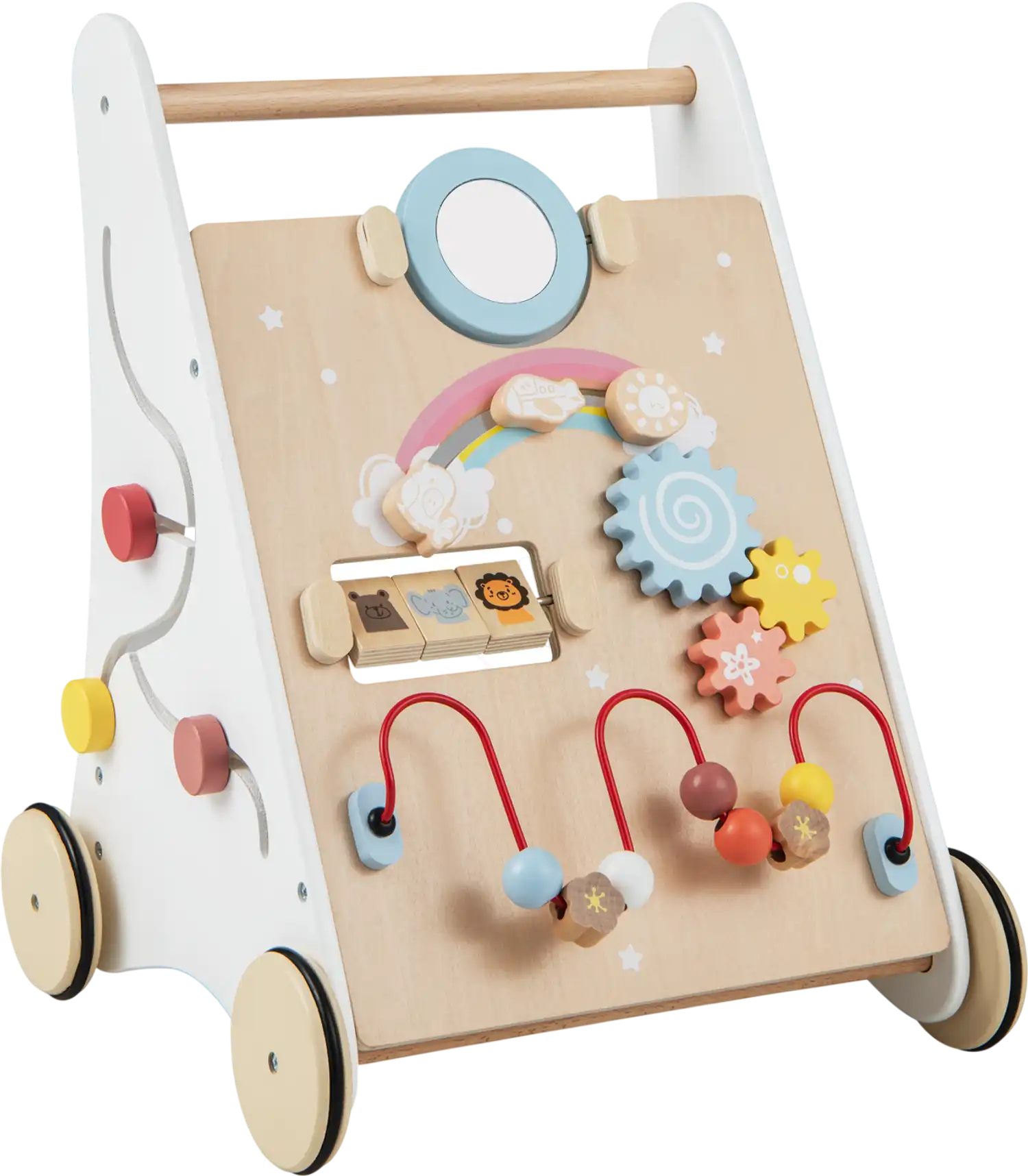 Costway Wooden Baby Push Walker Activity Center 49153867 New