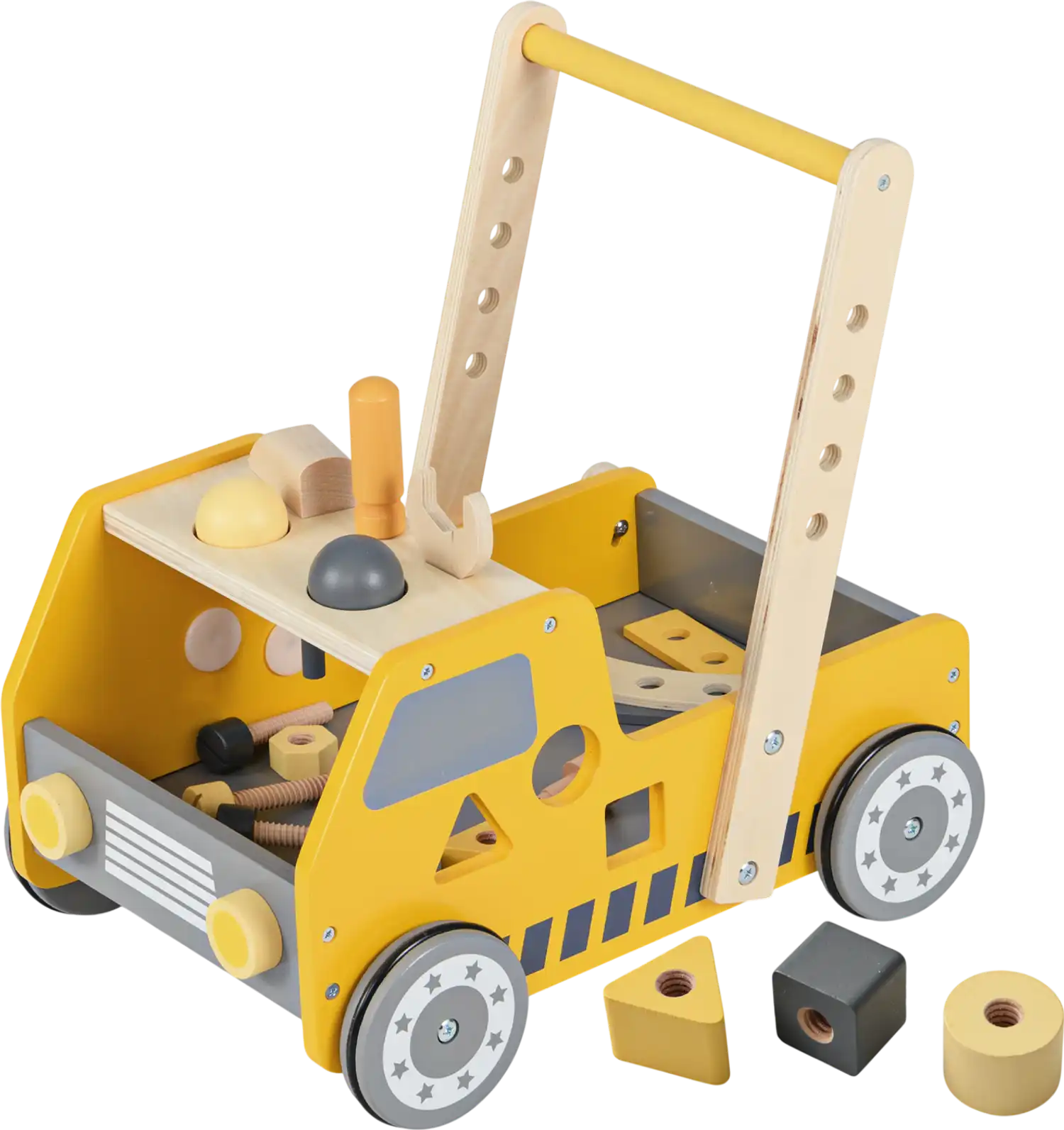 Costway 2-in-1 Wooden Baby Walker Adjustable Speed Bottom Storage 23958761 New
