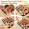 Wooden barbecue grill playset with 25 play food accessories, perfect for imaginative cooking fun in playrooms or.