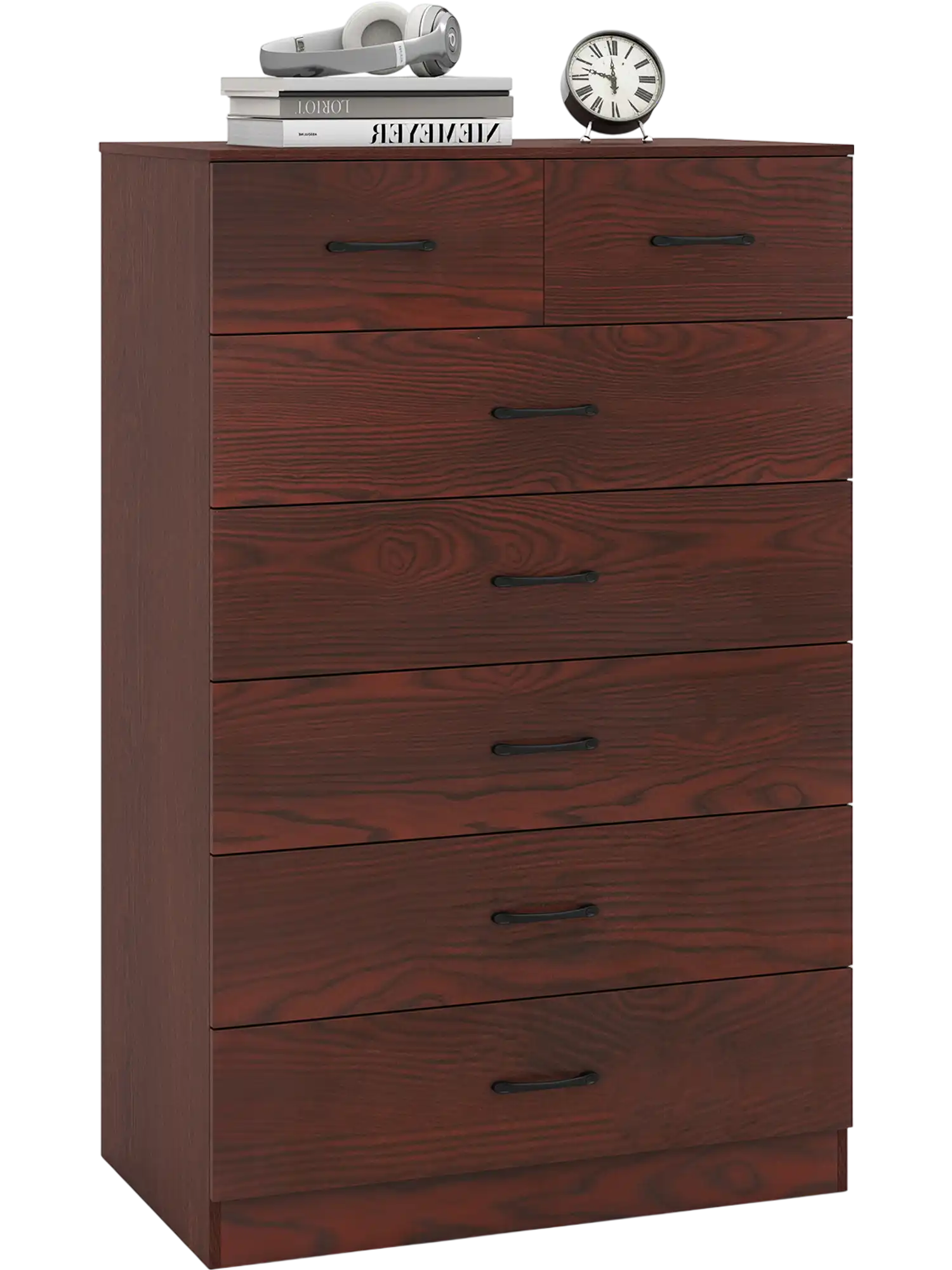 Costway 7-Drawer Tall Dresser with Metal Handles and Anti-Tipping Kits 32595000 New