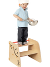 Step stool for kids featuring a stable triangular structure, adjustable height, and colorful design for safe climbing.