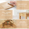 Close-up of the wooden console table's smooth finish and thick tabletop, showcasing its durable design for modern.