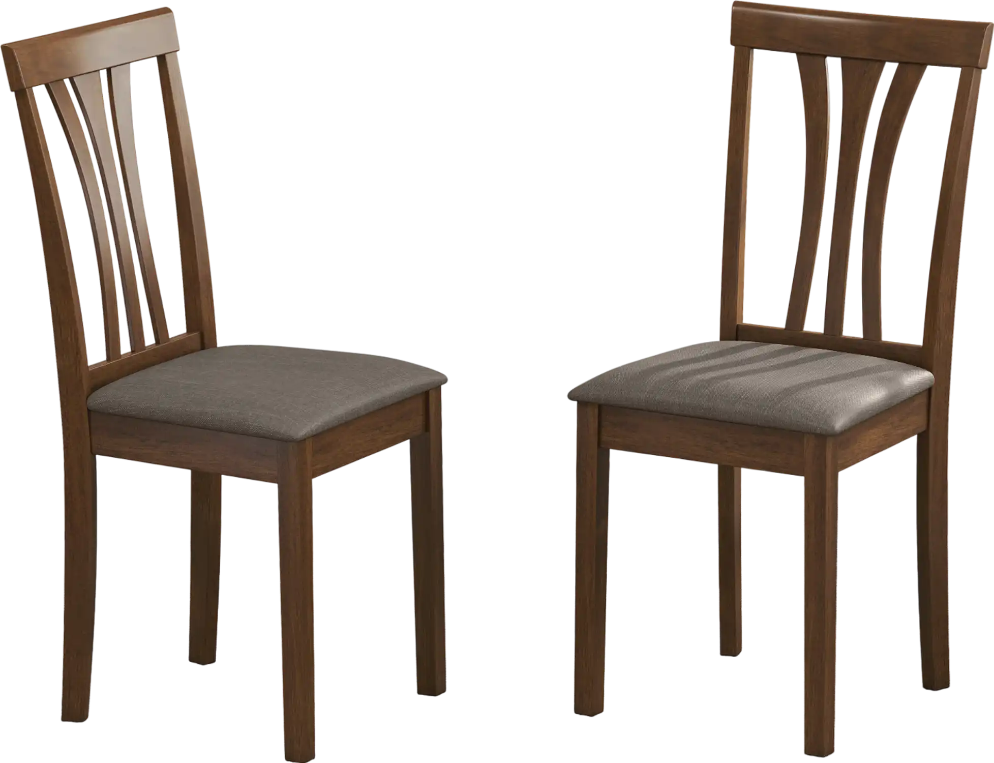 Costway Wooden Dining Chairs Set of 2 Linen Upholstered Rubber Wood Frame Brown 542863719 New