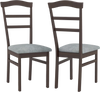 Wooden Dining Chair Set of 2 Linen Fabric Upholstered Kitchen Chairs Farmhouse Side Accent Chairs