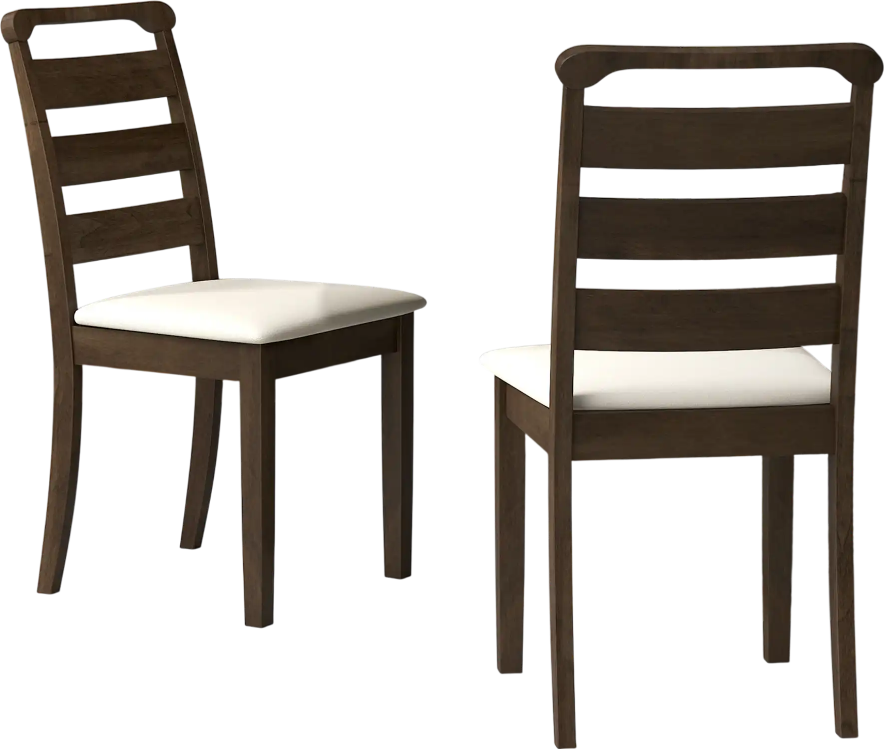 Costway Upholstered Wooden Dining Chair Set of 2 Walnut 631759842 New