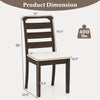 Walnut wooden dining chair with a padded seat, featuring a ladder back design and strong 400 lbs capacity, ideal for.