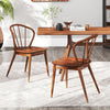 Wooden Dining Chair Set of 2 with High Spindle Back and Wide Seat-Walnut - Gallery View 1 of 9