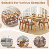 Wooden dining chair set of 2 with upholstered seats, ergonomic backrest, and rustic finish for farmhouse charm.