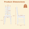 Wooden dining chair dimensions with a solid rubber wood design, supporting up to 400 lbs, ideal for kitchen or dining.