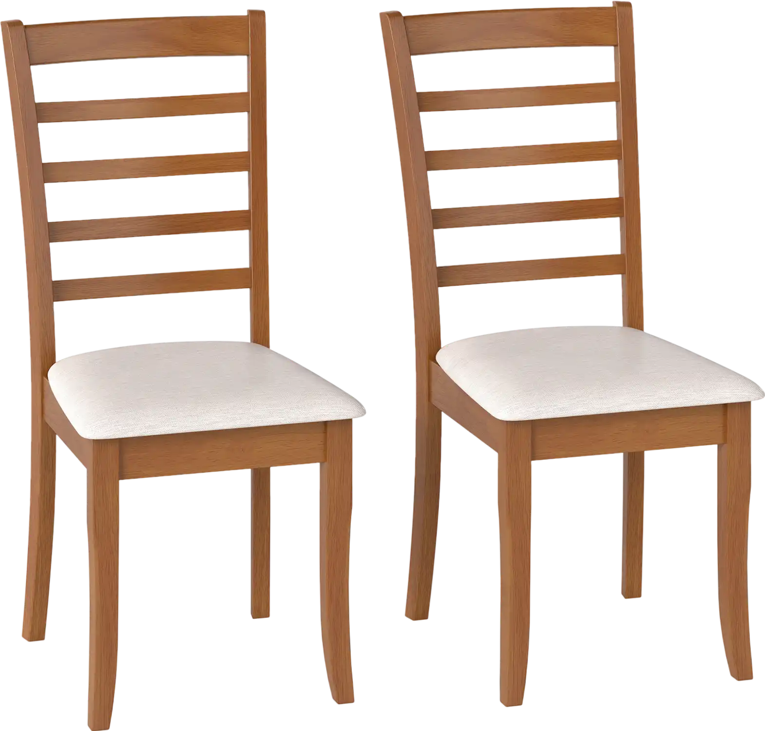 Costway Wooden Upholstered Dining Chair Set of 2 26283837 New