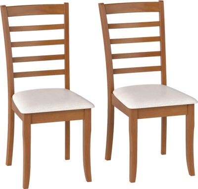 Costway Wooden Upholstered Dining Chair Set of 2 26283837 New