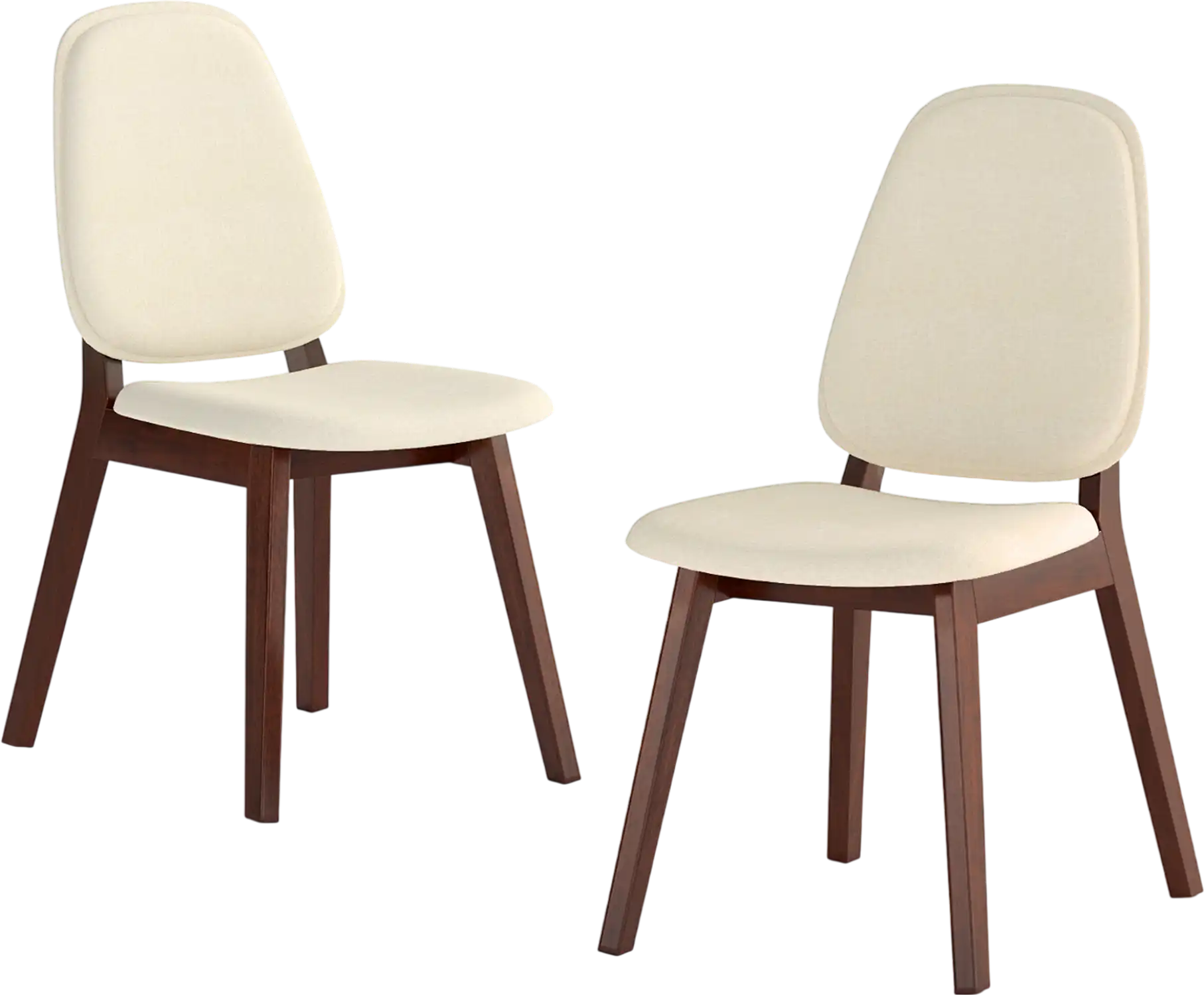 Costway Mid-Century Modern Upholstered Wooden Dining Chair Set of 2 Armless Side Chair 32635762 New