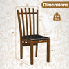 Wooden dining chair with spindle back, PU leather seat, and solid wood construction, supports up to 330 lbs.