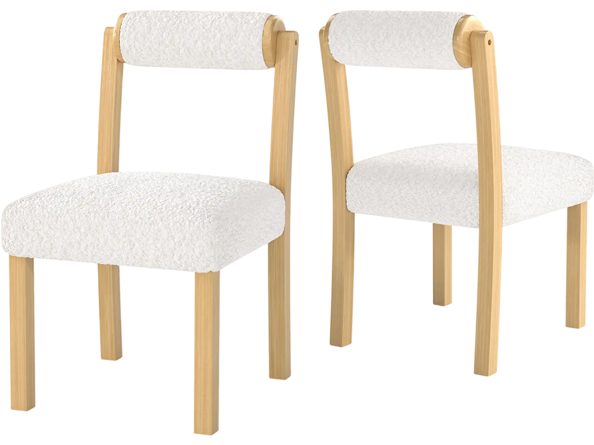 Costway Wooden Dining Chairs Rubber Wood Cylinder Back Set of 2 182496537 New