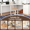 Wooden dining chair with high back and rubber wood frame, suitable for kitchen, study room, restaurant, and cafe shop.